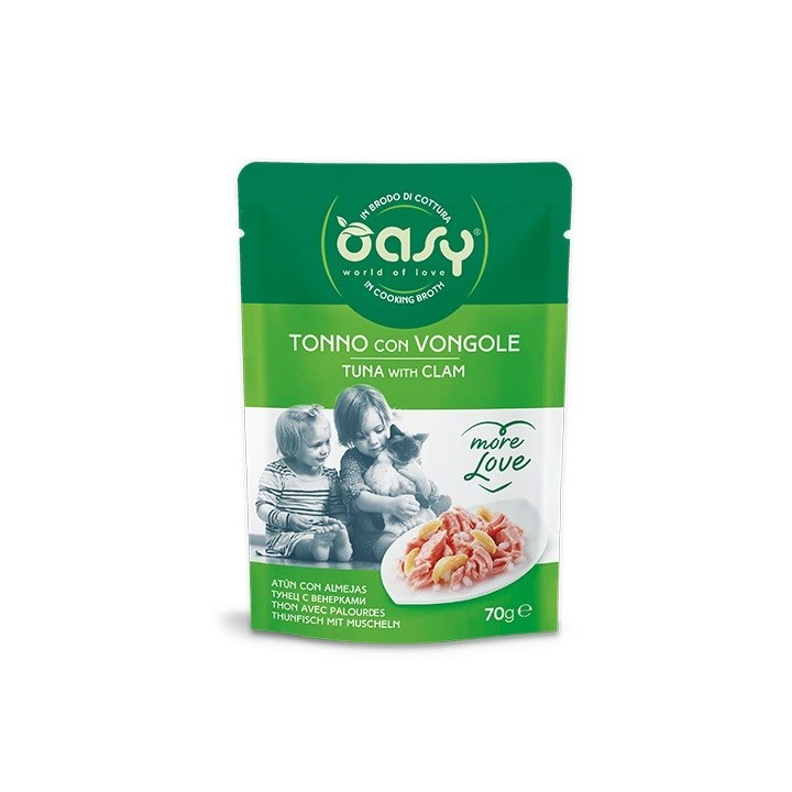 OASY More Love Tonno con vongola - cibo umido per gatti - 70g