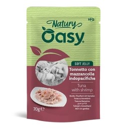 OASY Natury Soft Jelly Tonno con gambero - cibo umido per gatti - 70g