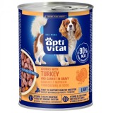 OPTIVITAL Bocconi di tacchino e carote in salsa - cibo umido per cani - 415g