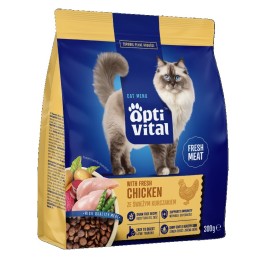 OPTIVITAL Con pollo fresco - cibo secco per gatti - 300g