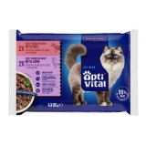OPTIVITAL Agnello e manzo - cibo umido per gatti - 4x85g