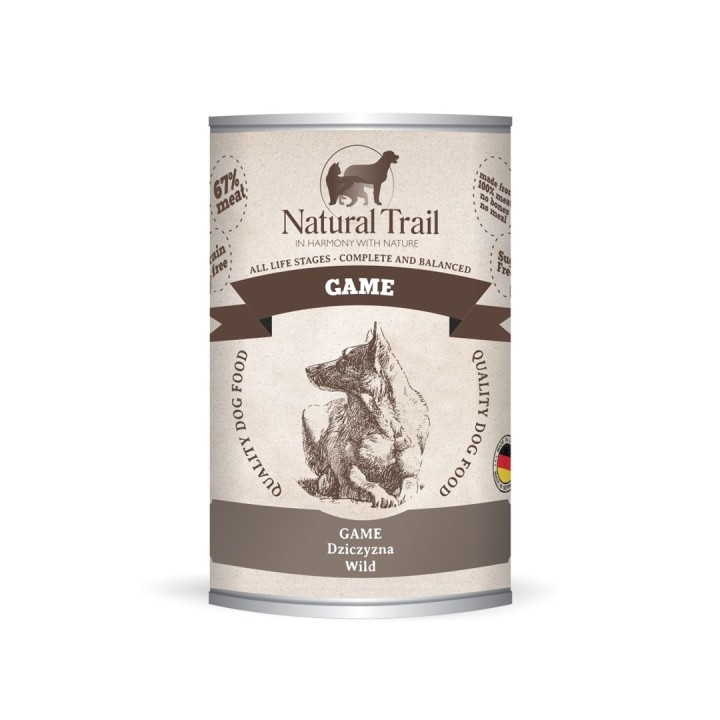 NATURAL TRAIL Carni di selvaggina - Cibo umido per cani - 400 g