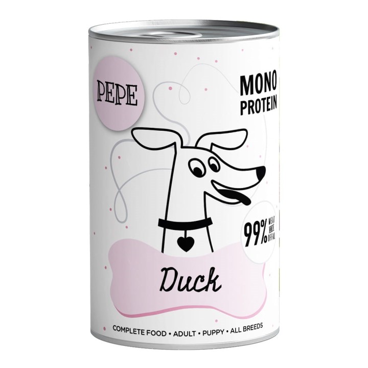 PAKA ZWIERZAKA Pepe Anatra Mono - cibo umido cani - 400g