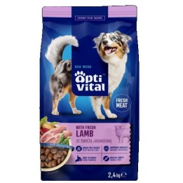 OPTIVITAL con agnello fresco - cibo secco per cani - 2 4kg