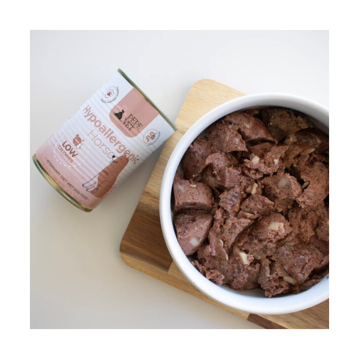 PAKA ZWIERZAKA Pepe Vet Hypoallergenic Mono Cavallo - cibo umido per cani - 400g