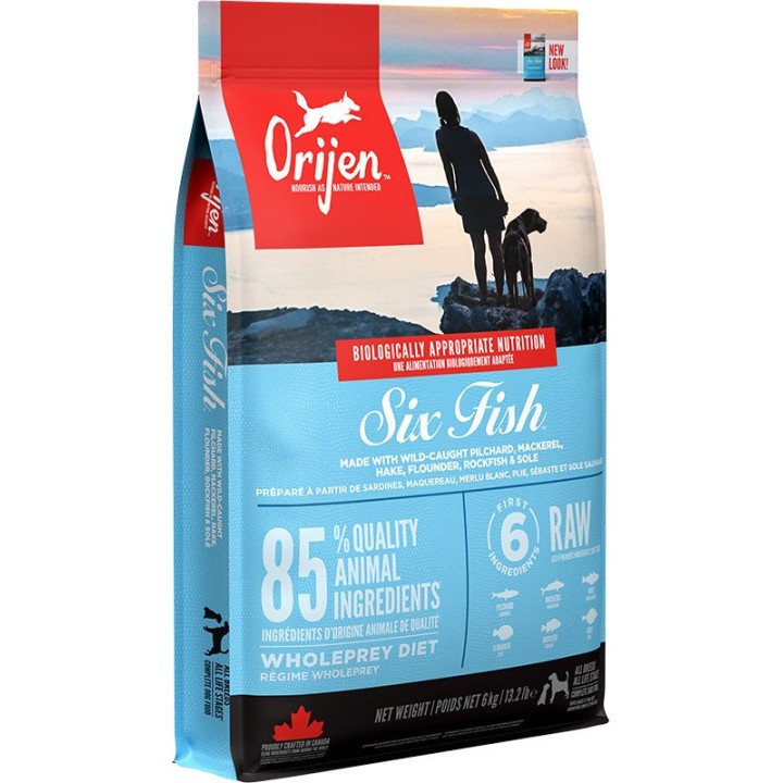 ORIJEN Six Fish - cibo secco per cani - 6 kg