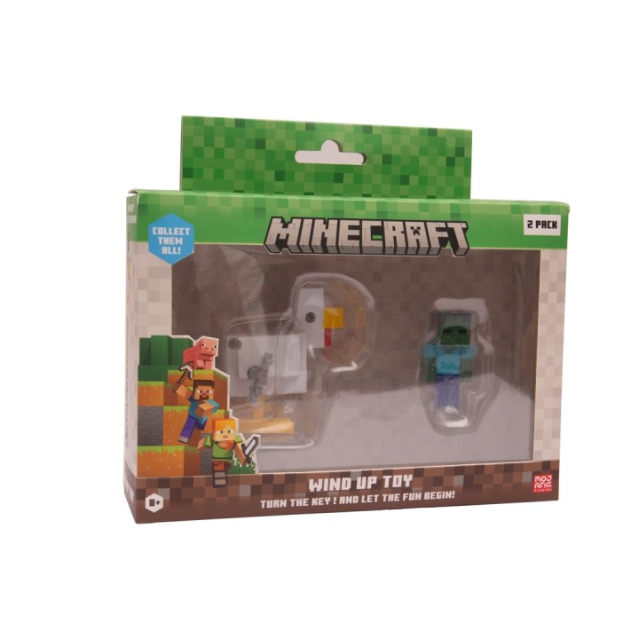 MINECRAFT S2 3D WIND-UP GIOCATTOLO - GALLINA E FANTINO