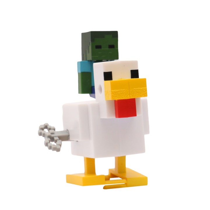 MINECRAFT S2 3D WIND-UP GIOCATTOLO - GALLINA E FANTINO