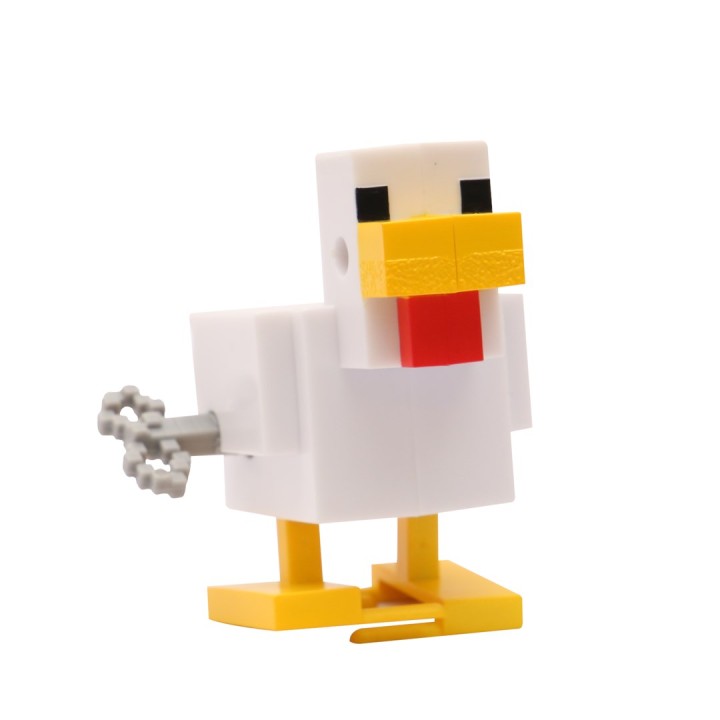 MINECRAFT S2 3D WIND-UP GIOCATTOLO - GALLINA E FANTINO