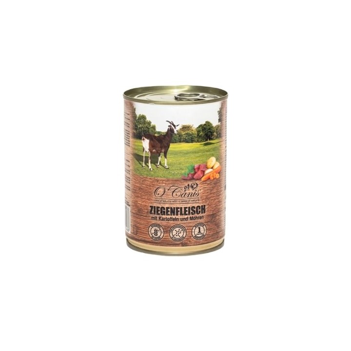 O'CANIS Cibo umido per cani in scatola - capra con patate- 400 g