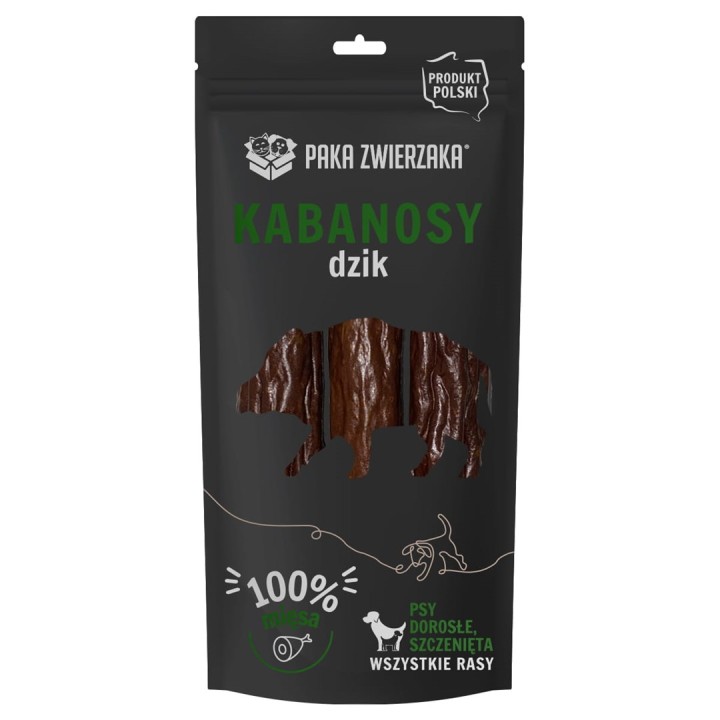 PAKA ZWIERZAKA Salsicce cinghiale - snack per cani - 80g