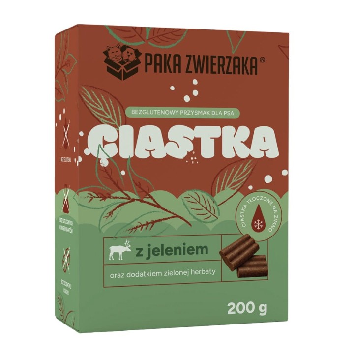 PAKA DLA ZWIERZAKA Cervo con tè verde – snack per cani – 200g