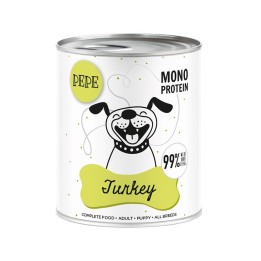 PAKA ZWIERZAKA PEPE Tacchino mono - cibo umido per cani - 800g