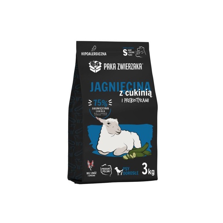 PAKA ZWIERZAKA Agnello con zucchina S - cibo secco per cani - 3kg