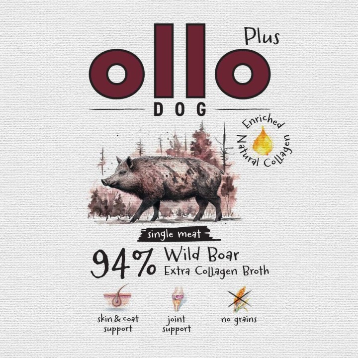 OLLO Plus Collagene Cinghiale - cibo umido per cani - 400g