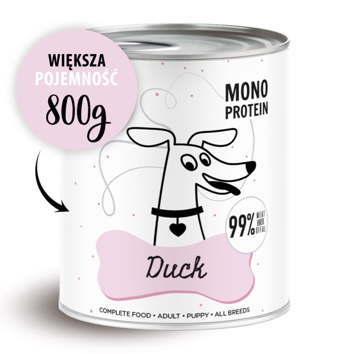PAKA ZWIERZAKA Pepe Anatra - cibo umido per cani - 800g