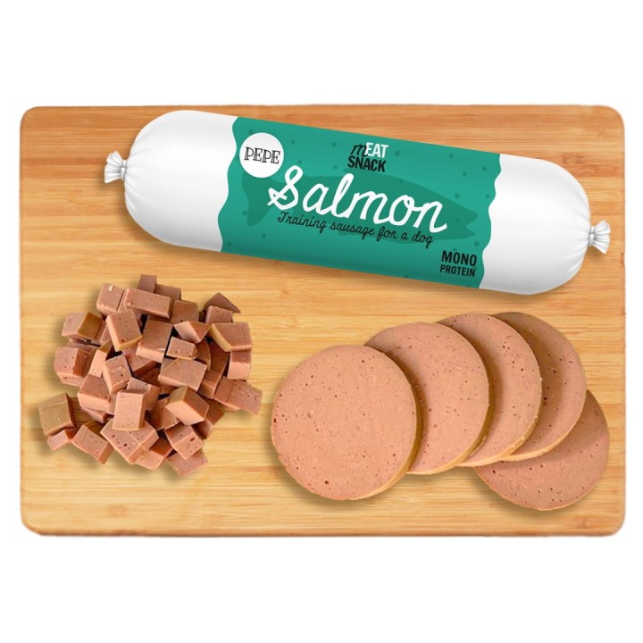 PAKA ZWIERZAKA Pepe Salsiccia Salmone - snack per cani - 200g