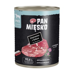 PAN MIĘSKO Maiale con cinghiale - cibo umido per cani - 800g