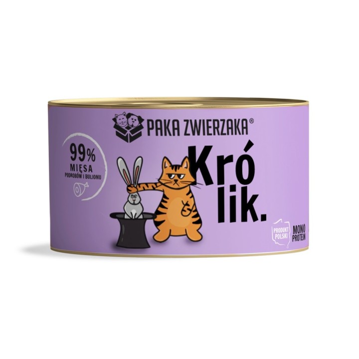PAKA ZWIERZAKA Coniglio - cibo umido gatti - 200g