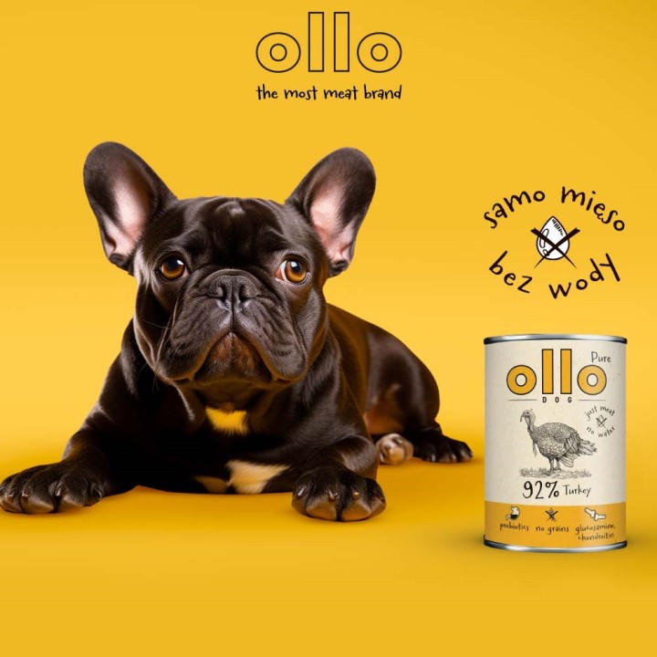 OLLO Puro tacchino - cibo umido cani - 850g