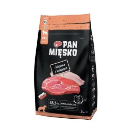 PAN MIĘSKO Vitello con tacchino XS - cibo secco per cani - 3kg