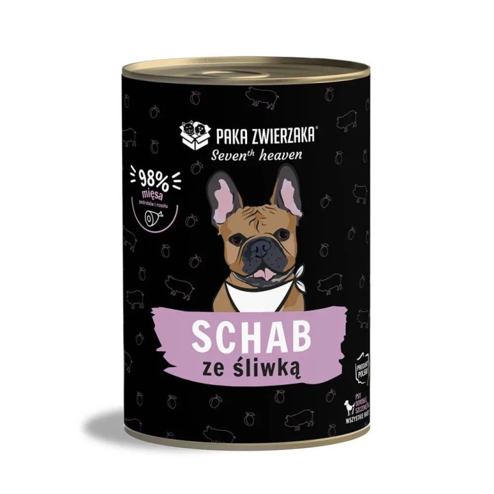 PAKA ZWIERZAKA Seventh Heaven Maiale con prugna - cibo umido per cani - 400g