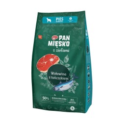 PAN MĘSKO con Erbe Manzo con tonno S - cibo secco per cani - 9kg