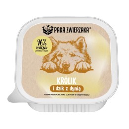 PAKA ZWIERZAKA Coniglio e cinghiale con zucca - cibo umido per cani - 150g