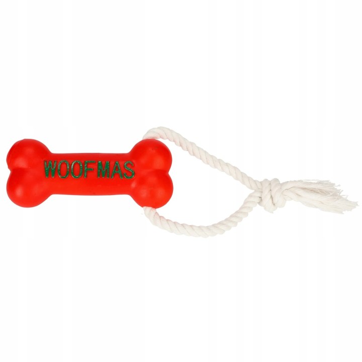 PAKA ZWIERZAKA Corda con osso Woofmas – giocattolo per cani – 13 cm