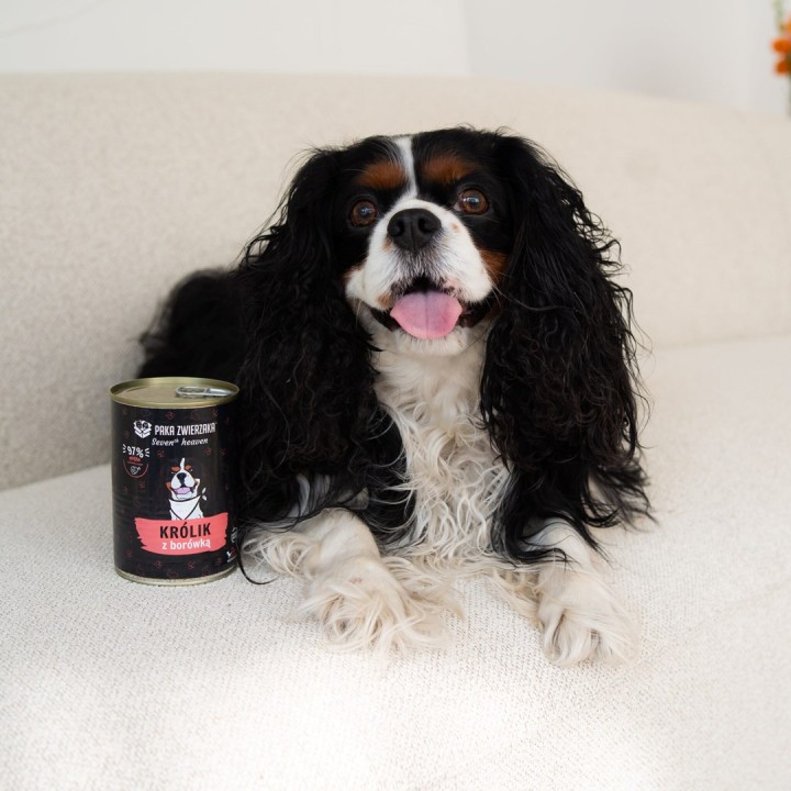PAKA ZWIERZAKA Seventh Heaven Coniglio con mirtilli Mono - cibo umido per cani - 400g