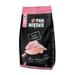 PAN MIĘSKO Pollo con coniglio XS - cibo secco per gatti - 1 6kg