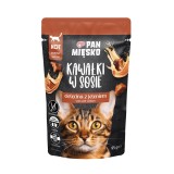 PAN MIĘSKO Pezzi in salsa Vitello con cervo - cibo umido per gatti - 85g