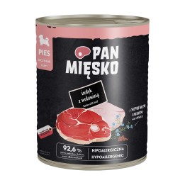 PAN MIĘSKO Puppy Tacchino con manzo - cibo umido per cani - 800g