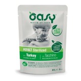 OASY Bocconcini in salsa gatto sterilizzato tacchino - cibo umido - 85g