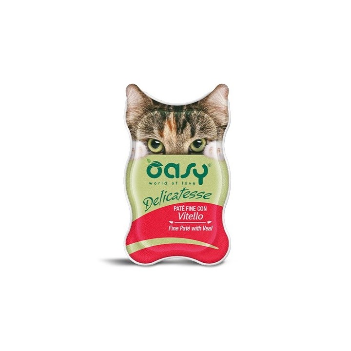 OASY Delicatesse Fine paté con vitello - cibo umido per gatti - 85g