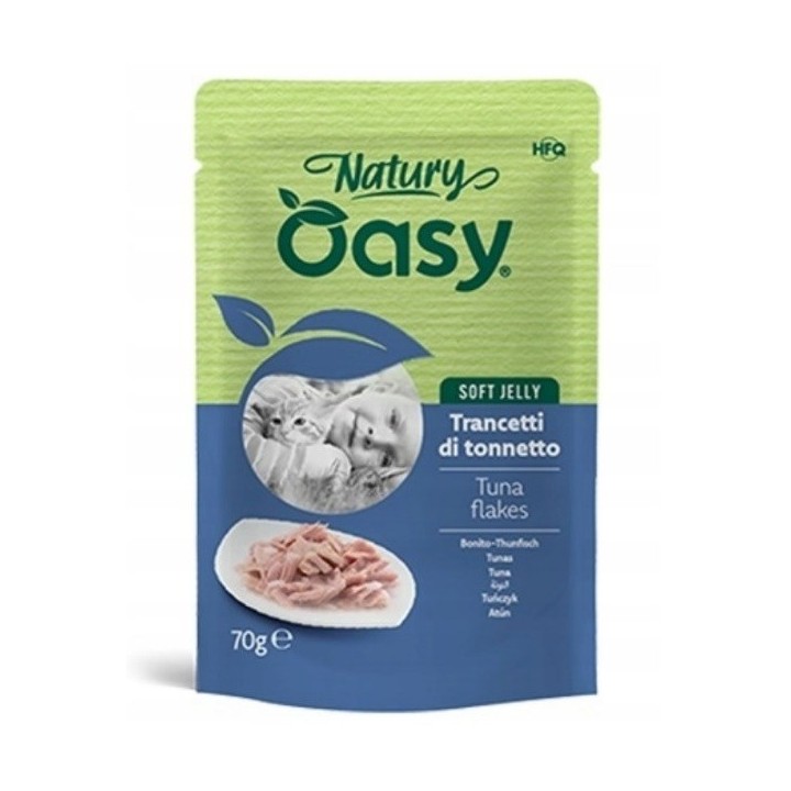 OASY Natury Soft Jelly Scaglie di tonno - cibo umido per gatti - 70g