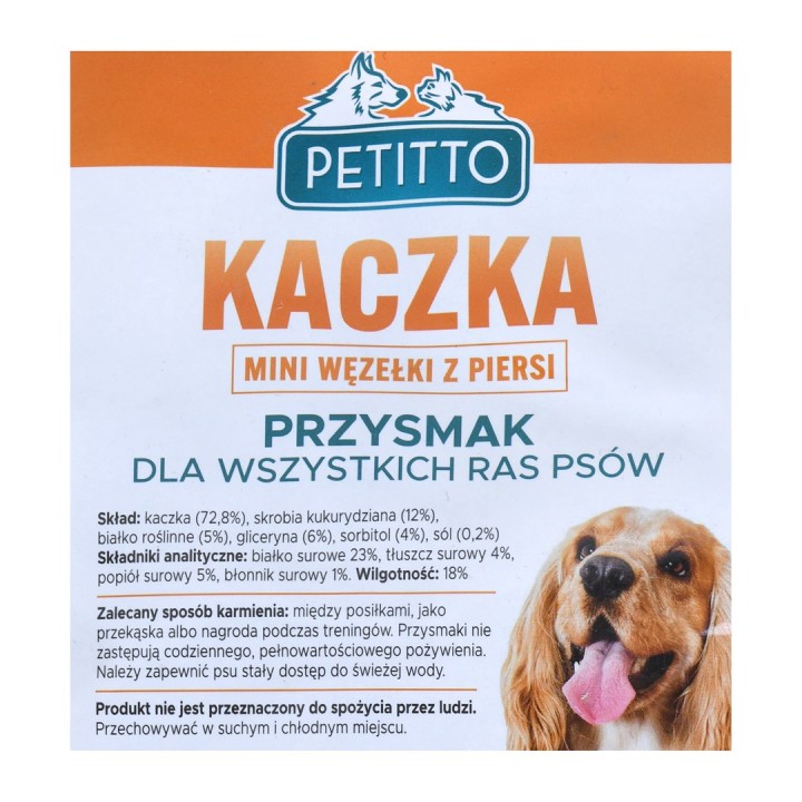 PETITTO Mini nodi di petto d'anatra - snack per cani - 500 g