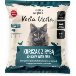 PAN MIĘSKO Kocia Uczta pollo con pesce - cibo secco per gatti - 50g