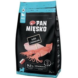 PAN MIĘSKO Cucciolo Tacchino con calamari M - cibo secco per cani - 3kg
