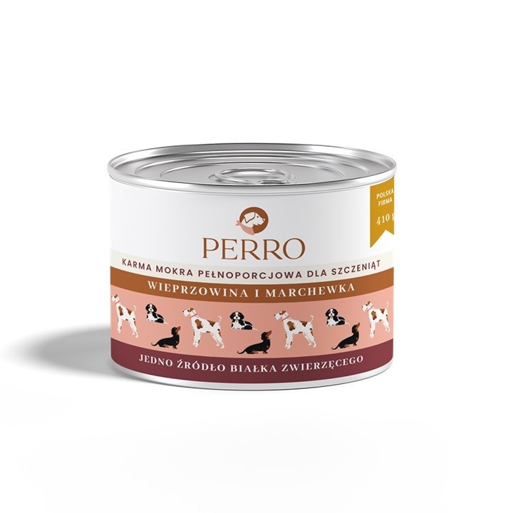 PERRO Junior Maiale con carota - cibo umido per cani - 410g