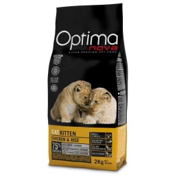 OPTIMANOVA Gattino Mono Pollo e Riso - cibo secco per gatti - 2kg