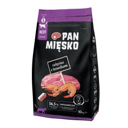 PAN MIĘSKO Vitello con gamberetti S - cibo secco per gatti - 10kg