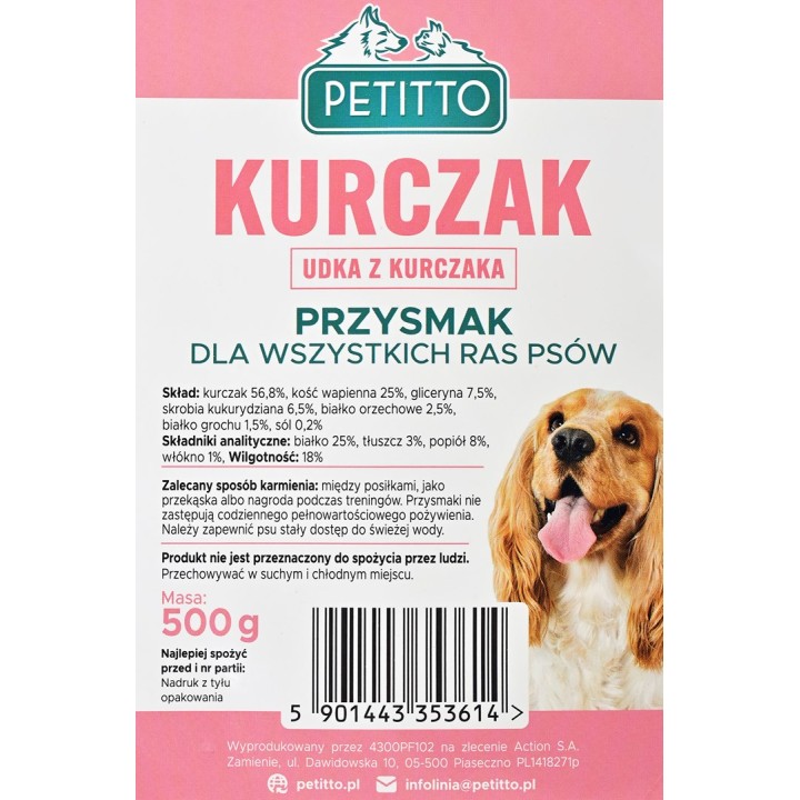 PETITTO Zampe di pollo - snack per cani - 500g