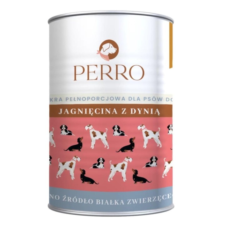 PERRO Agnello con zucca - cibo umido per cani - 400g