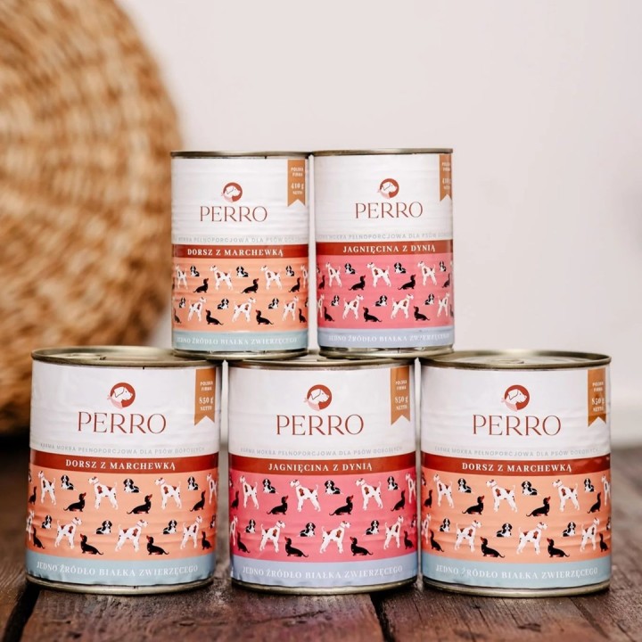 PERRO Agnello con zucca - cibo umido per cani - 400g
