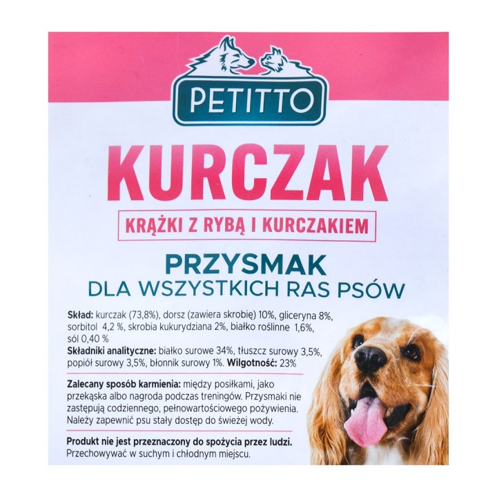 PETITTO Anelli di pesce e pollo - snack per cani - 500 g