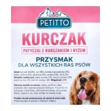 PETITTO Bastoncini con pollo e riso - snack per cani - 500 g