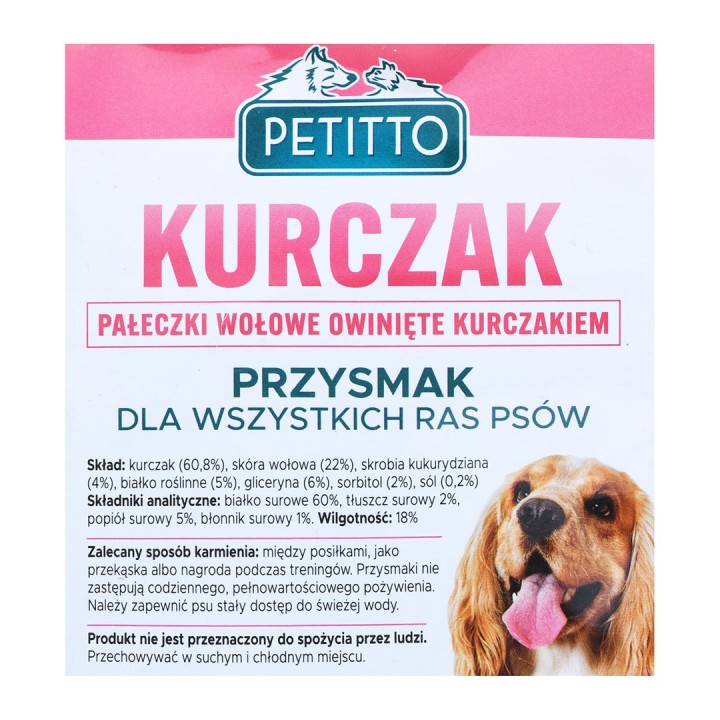 PETITTO Bastoncini con pollo avvolto - snack per cani - 500 g