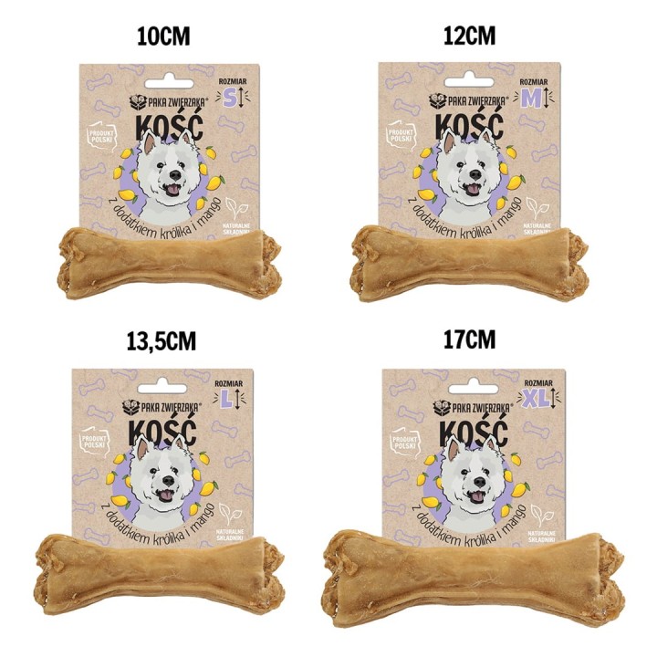 PAKA ZWIERZAKA Osso con coniglio e mango M 12 cm - snack per cani - 55g