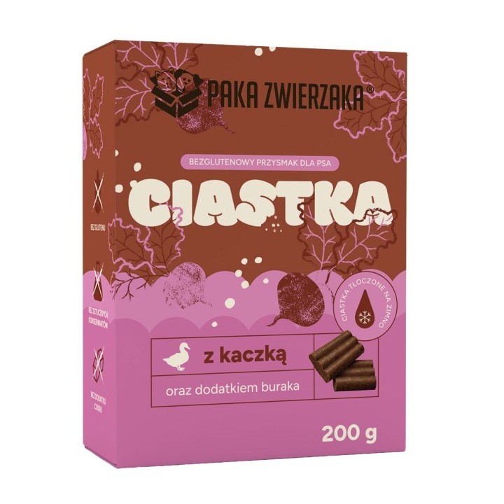PAKA ZWIERZAKA Anatra con barbabietola – snack per cani – 200g